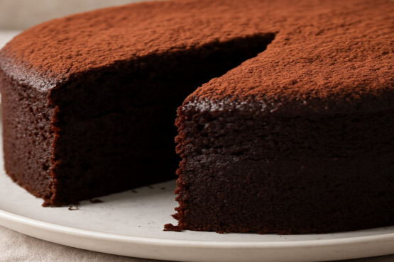 Porción torta chocolate
